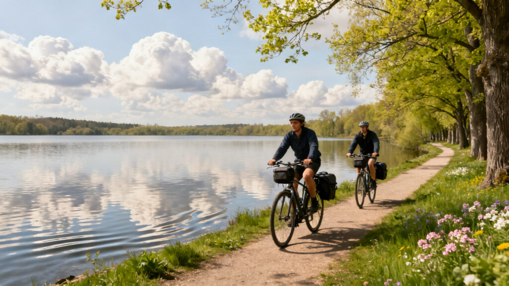 Itinéraire Berlin Copenhague à vélo, chemin boisé