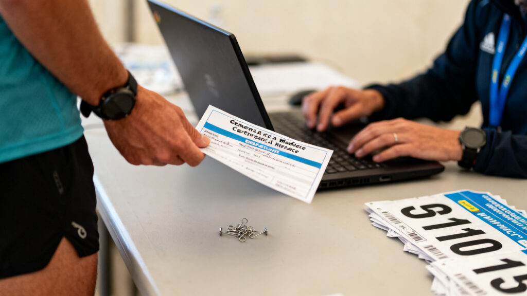 Inscription trail avec justificatif médical et retrait du dossard
