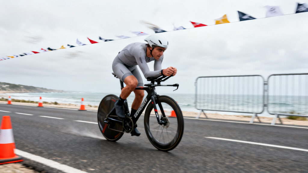 Parcours vélo exposé au vent et routes fermées
