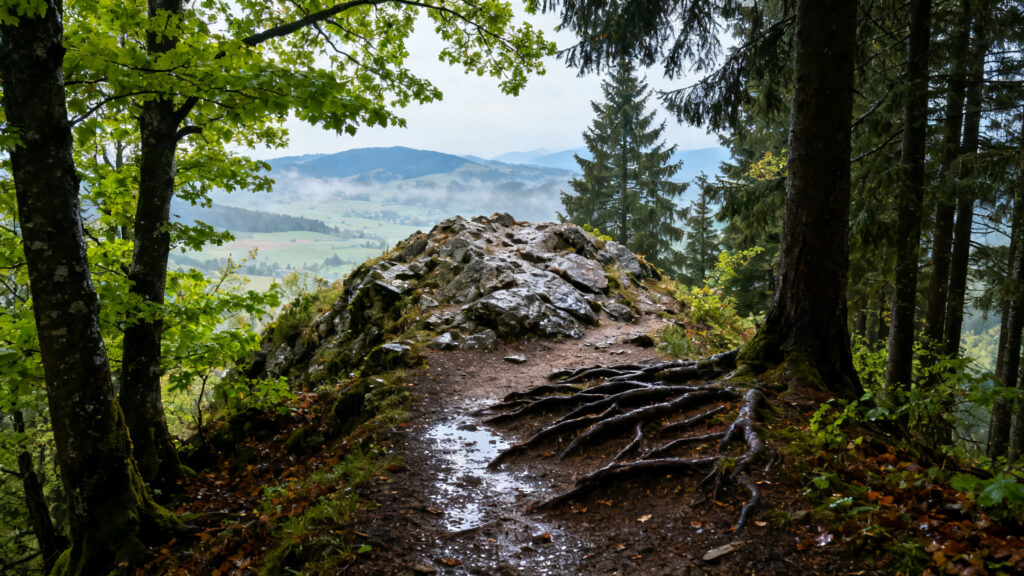 Petit sommet et vue lointaine, randonnée courte vercors