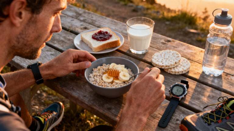 Que manger avant un trail illustré par un petit-déjeuner digeste