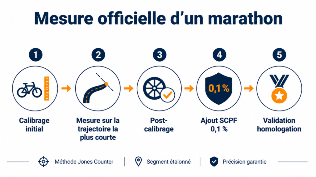 Schéma de la méthode Jones Counter et calibration officielle
