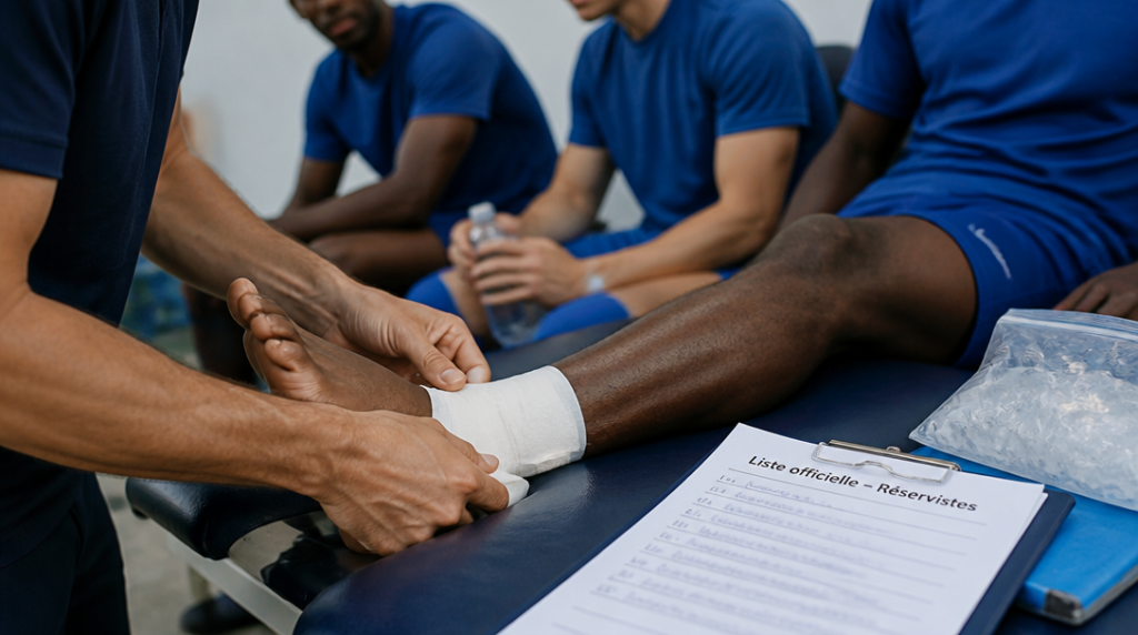 Soins kiné et suivi officiel des réservistes des Bleus