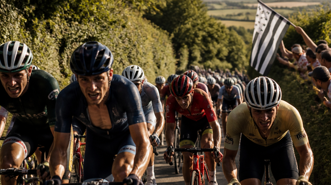 Peloton et public lors de la Bretagne Classic 2026
