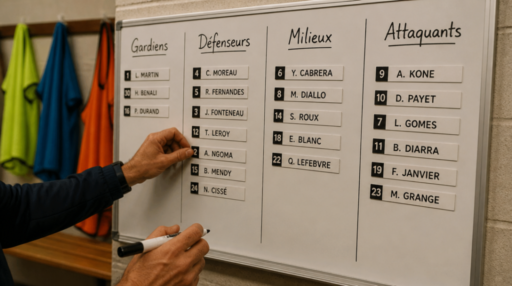Effectif actuel des Bleus réparti par postes