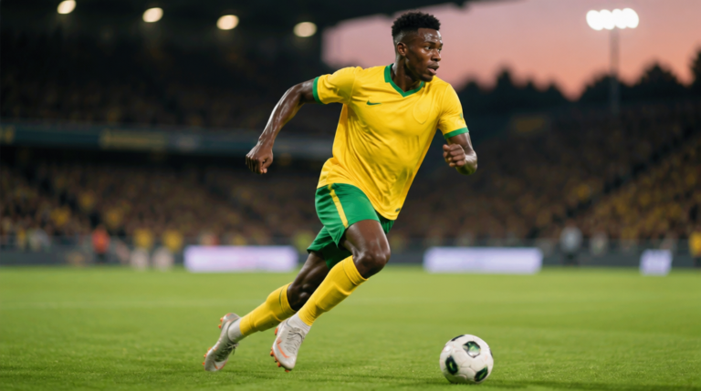 Ignatius Ganago attaque le but avec le ballon
