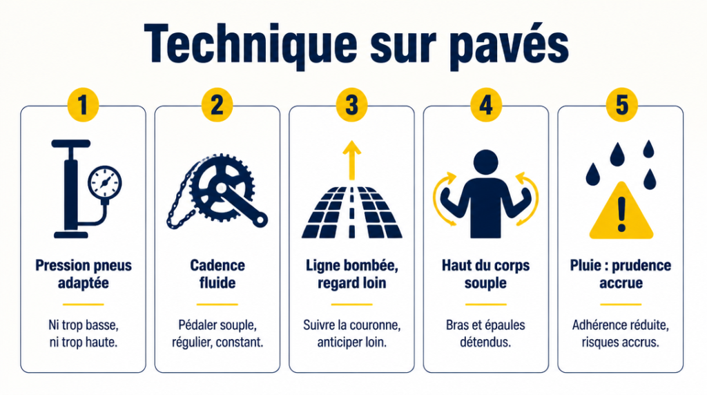 Repères clés pour rouler en sécurité sur pavés