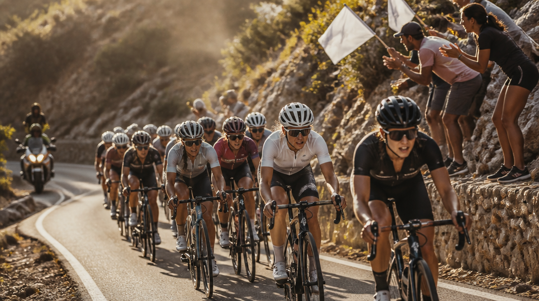 Peloton féminin en montagne sur le Tour de France Femmes 2026