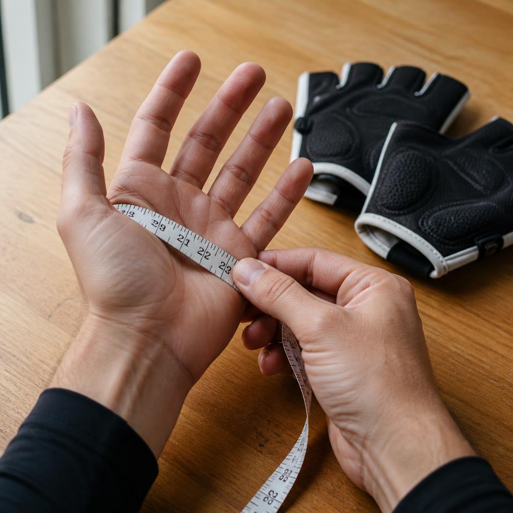 Mesure du tour de main pour gants de cyclisme